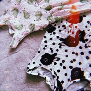 LOTof 2 H&M swing dresses: bunnies and pears 🐰🍐